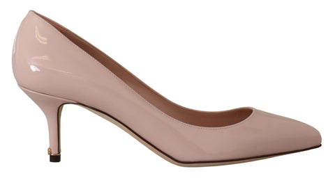 Pink Patent Leather Kitten Heels Pumps Shoes Dolce & Gabbana