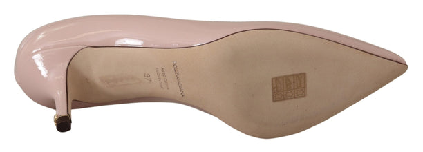 Pink Patent Leather Kitten Heels Pumps Shoes Dolce & Gabbana