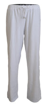 White Cotton Logo Loose Men Pants John Galliano