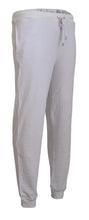White Cotton Logo Mens Jogger Pants John Galliano