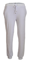 White Cotton Logo Mens Jogger Pants John Galliano