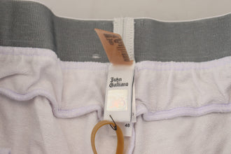 White Cotton Logo Mens Jogger Pants John Galliano