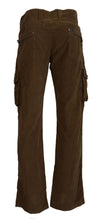 Brown Cotton Corduroy Cargo Pants Ermanno Scervino