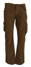Brown Cotton Corduroy Cargo Pants Ermanno Scervino