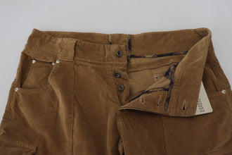 Brown Cotton Corduroy Cargo Pants Ermanno Scervino