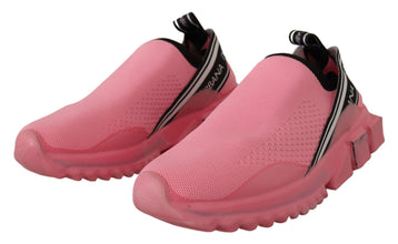 Pink Low Top Slip On Casual Sorrento Sneakers Dolce & Gabbana
