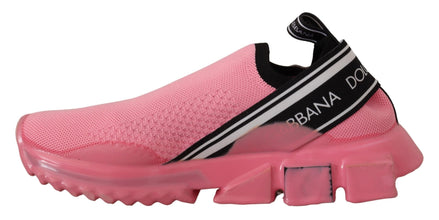 Pink Low Top Slip On Casual Sorrento Sneakers Dolce & Gabbana