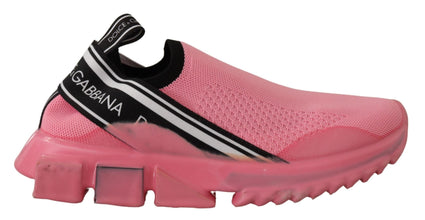 Pink Low Top Slip On Casual Sorrento Sneakers Dolce & Gabbana