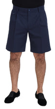 Blue Chinos Cotton Stretch Casual Shorts Dolce & Gabbana