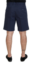 Blue Chinos Cotton Stretch Casual Shorts Dolce & Gabbana