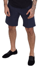 Blue Chinos Cotton Stretch Casual Shorts Dolce & Gabbana