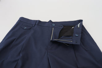 Blue Chinos Cotton Stretch Casual Shorts Dolce & Gabbana