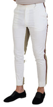 White Brown Slim Fit Chino Pants Dolce & Gabbana