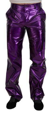 Purple Shining Men Casual Pants Dolce & Gabbana