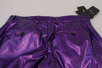 Purple Shining Men Casual Pants Dolce & Gabbana