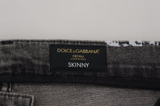 Multicolor Cotton Tie Dye Skinny Denim Jeans Dolce & Gabbana