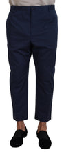 Blue Cotton Men Cropped Pants Dolce & Gabbana
