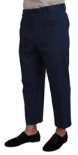 Blue Cotton Men Cropped Pants Dolce & Gabbana