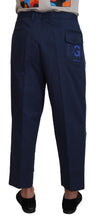 Blue Cotton Men Cropped Pants Dolce & Gabbana
