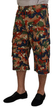 Multicolor Cotton Camouflaged Cargo Shorts Dolce & Gabbana
