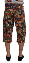 Multicolor Cotton Camouflaged Cargo Shorts Dolce & Gabbana