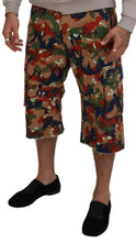 Multicolor Cotton Camouflaged Cargo Shorts Dolce & Gabbana