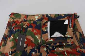 Multicolor Cotton Camouflaged Cargo Shorts Dolce & Gabbana