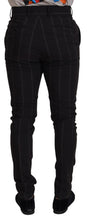Black Wool Chino Formal Men Pants Dolce & Gabbana