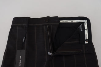 Black Wool Chino Formal Men Pants Dolce & Gabbana