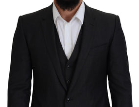 Gray MARTINI 3 Piece Slim Fit Suit Dolce & Gabbana