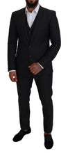 Gray MARTINI 3 Piece Slim Fit Suit Dolce & Gabbana