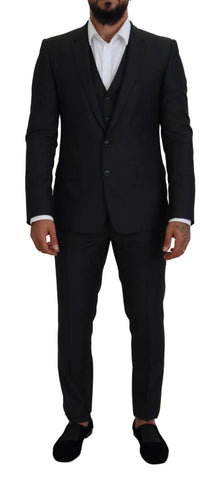 Gray MARTINI 3 Piece Slim Fit Suit Dolce & Gabbana