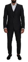 Gray MARTINI 3 Piece Slim Fit Suit Dolce & Gabbana
