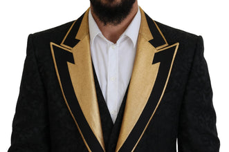 Black Gold Fantasy Tuxedo Slim Fit Suit Dolce & Gabbana