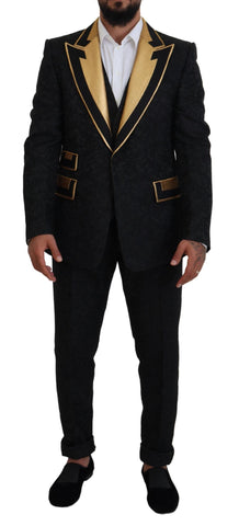 Black Gold Fantasy Tuxedo Slim Fit Suit Dolce & Gabbana