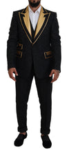 Black Gold Fantasy Tuxedo Slim Fit Suit Dolce & Gabbana