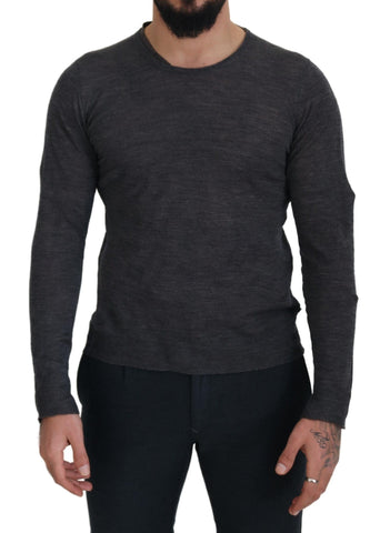 Gray Crewneck Pullover Sweater Costume National