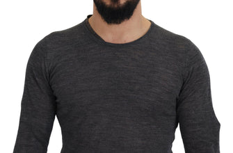 Gray Crewneck Pullover Sweater Costume National