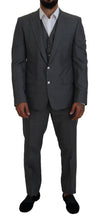 Gray MARTINI 3 Piece Slim Fit Suit Dolce & Gabbana
