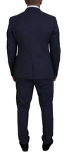 Blue Wool MARTINI 2 Piece Slim Fit Suit Dolce & Gabbana