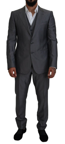 Gray SICILIA 3 Piece Slim Fit Suit Dolce & Gabbana