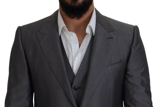 Gray SICILIA 3 Piece Slim Fit Suit Dolce & Gabbana