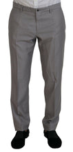 Silver Wool Silk 3 Piece Slim Fit Suit Dolce & Gabbana