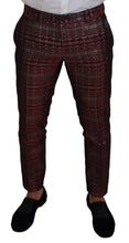 Bordeaux Silver GOLD Slim Fit Suit Dolce & Gabbana