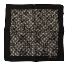 Black Patterned DG Logo Square Handkerchief Scarf Dolce & Gabbana