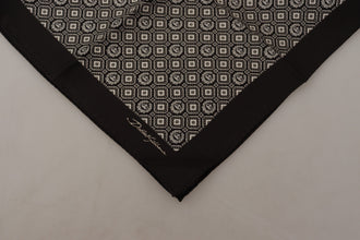 Black Patterned DG Logo Square Handkerchief Scarf Dolce & Gabbana