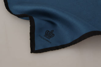 Black Blue DG Crown Printed Square Handkerchief Scarf Dolce & Gabbana