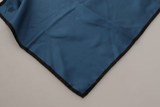 Black Blue DG Crown Printed Square Handkerchief Scarf Dolce & Gabbana