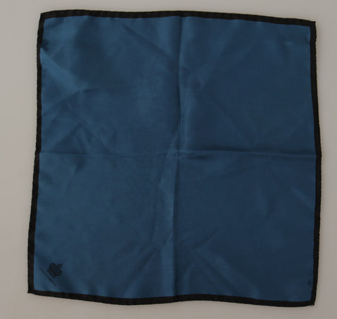 Black Blue DG Crown Printed Square Handkerchief Scarf Dolce & Gabbana