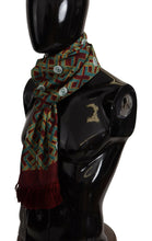 Multicolor DG Logo Shawl Warm Neck Wrap Fringe Scarf Dolce & Gabbana